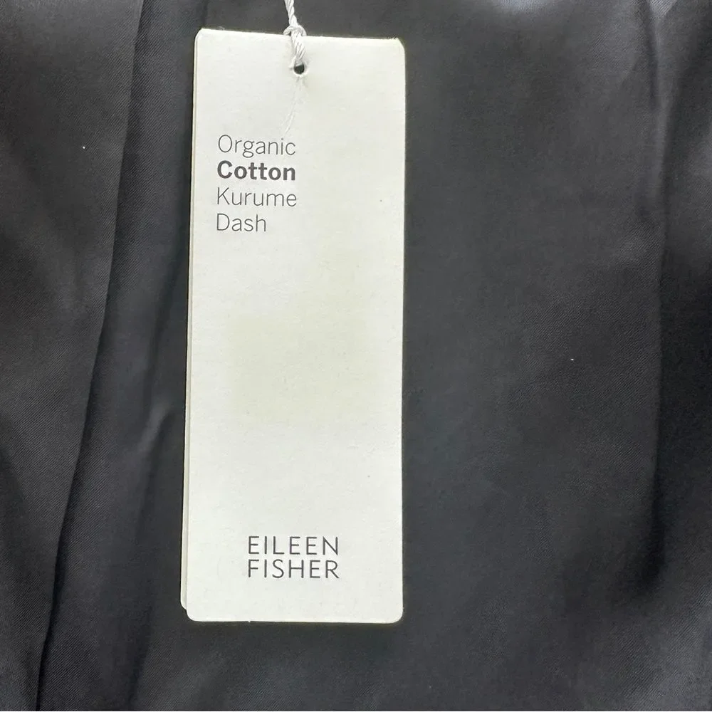 NWT Eileen Fisher Karume Dash Organic Cotton Blazer Collarless preppy classic XL